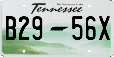 TN license plate B2956X