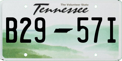 TN license plate B2957I