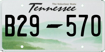TN license plate B2957O
