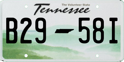 TN license plate B2958I
