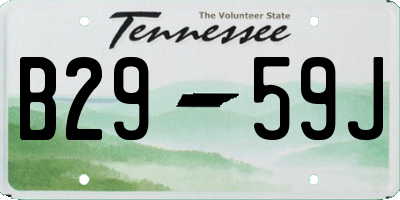 TN license plate B2959J
