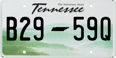 TN license plate B2959Q
