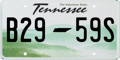 TN license plate B2959S