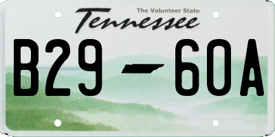 TN license plate B2960A