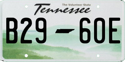 TN license plate B2960E