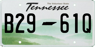 TN license plate B2961Q