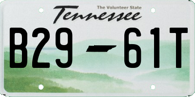 TN license plate B2961T