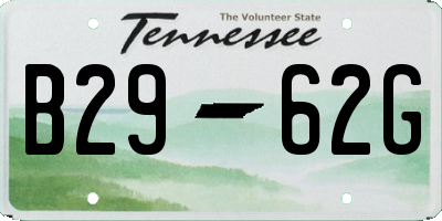 TN license plate B2962G