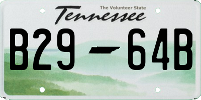 TN license plate B2964B