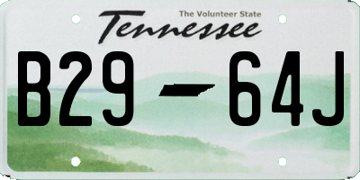 TN license plate B2964J