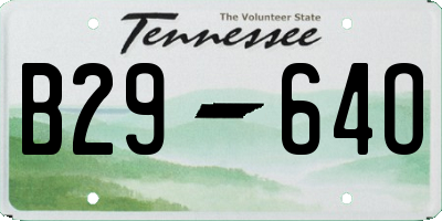 TN license plate B2964O