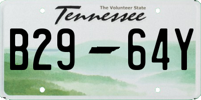 TN license plate B2964Y
