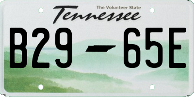 TN license plate B2965E