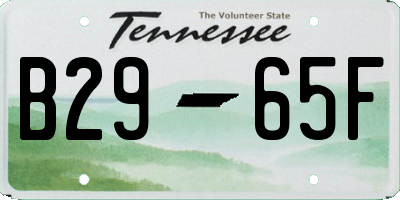 TN license plate B2965F