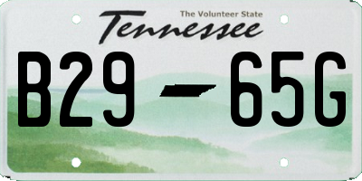 TN license plate B2965G