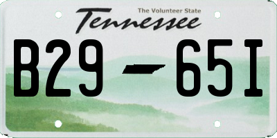 TN license plate B2965I