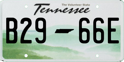 TN license plate B2966E