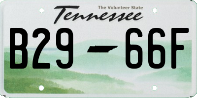 TN license plate B2966F
