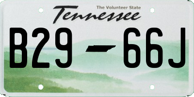 TN license plate B2966J