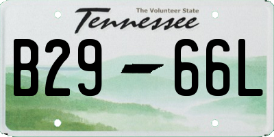 TN license plate B2966L