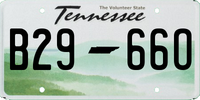 TN license plate B2966O