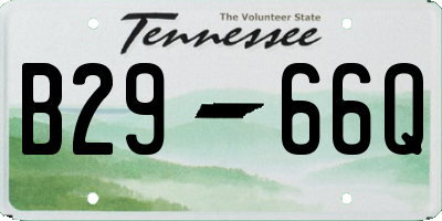 TN license plate B2966Q