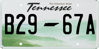 TN license plate B2967A