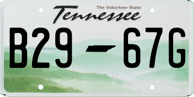 TN license plate B2967G