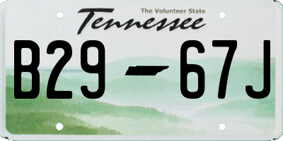 TN license plate B2967J