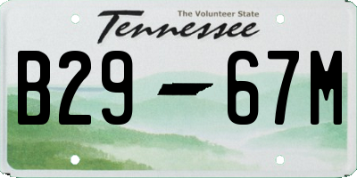 TN license plate B2967M