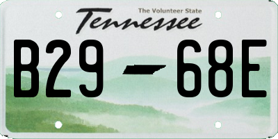 TN license plate B2968E
