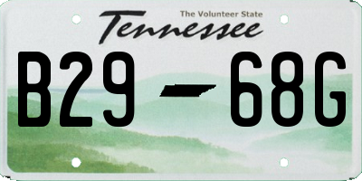 TN license plate B2968G