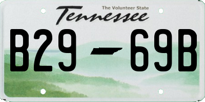 TN license plate B2969B