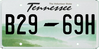 TN license plate B2969H