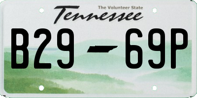 TN license plate B2969P