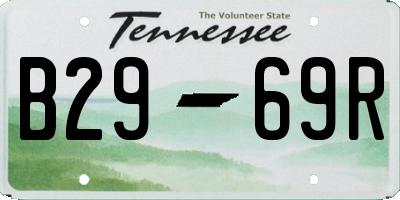 TN license plate B2969R