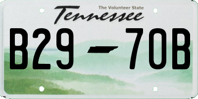 TN license plate B2970B