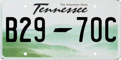 TN license plate B2970C