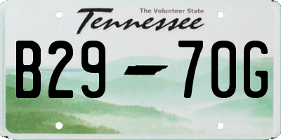 TN license plate B2970G