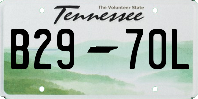 TN license plate B2970L