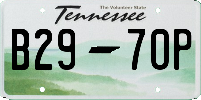 TN license plate B2970P