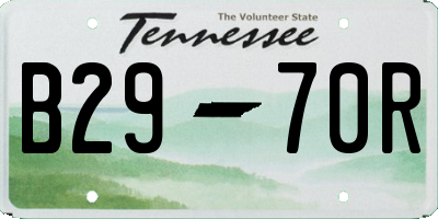 TN license plate B2970R