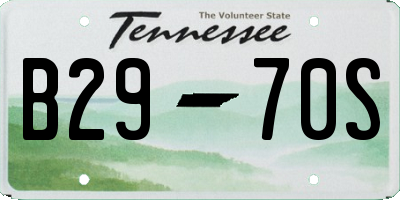 TN license plate B2970S