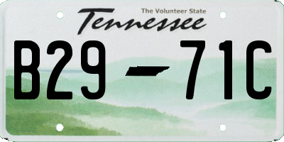 TN license plate B2971C