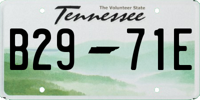 TN license plate B2971E