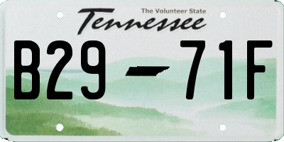 TN license plate B2971F