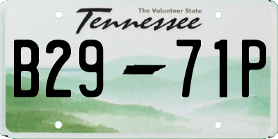 TN license plate B2971P
