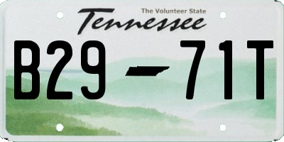 TN license plate B2971T