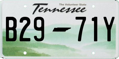 TN license plate B2971Y