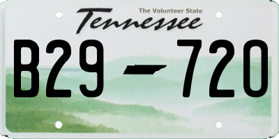TN license plate B2972O